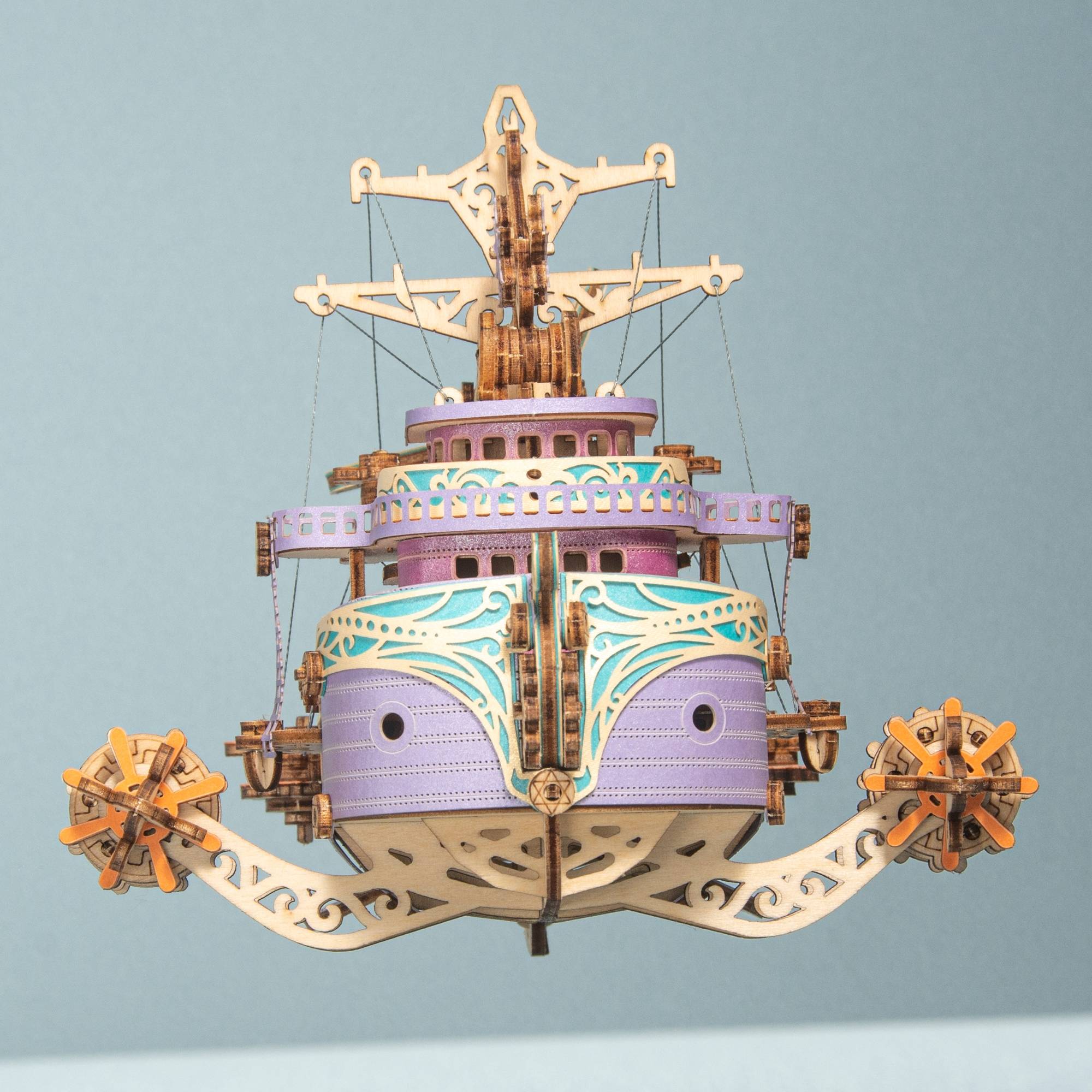 HowCat Dreamcatcher Dudu Ship Purple DIY Wooden Puzzle (S971) 3D