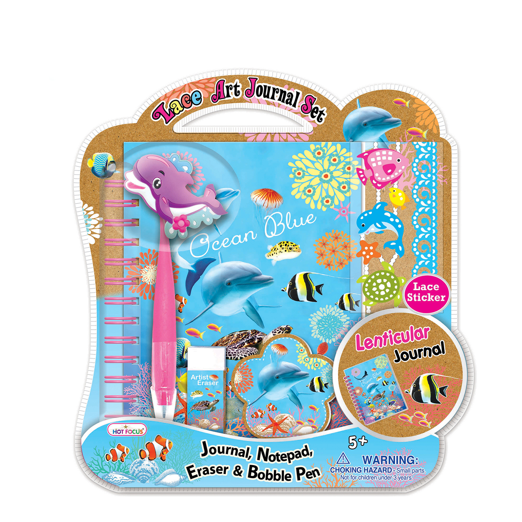 Hot Focus Kids Stationery 3D Lace Art Journal Set (253ABOB)